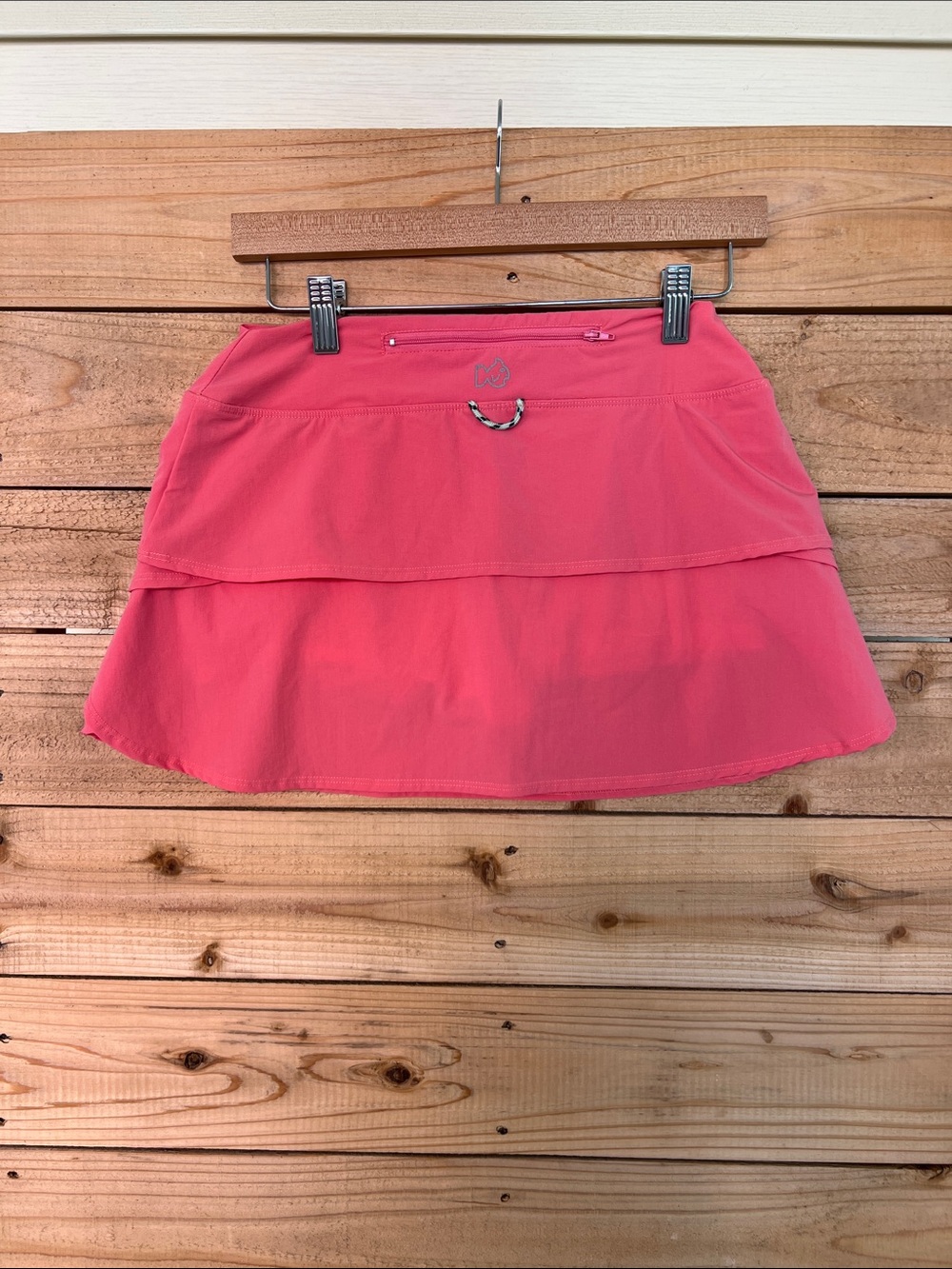 Tiered Girls' Active Skort in Coral